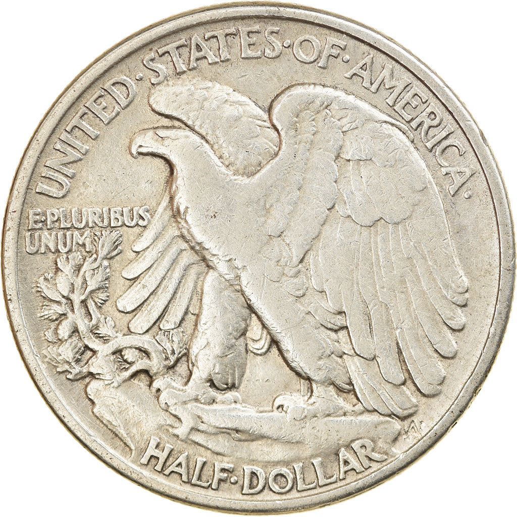 Coin, United States, Walking Liberty Half Dollar, Half Dollar, 1944, U.S. Mint