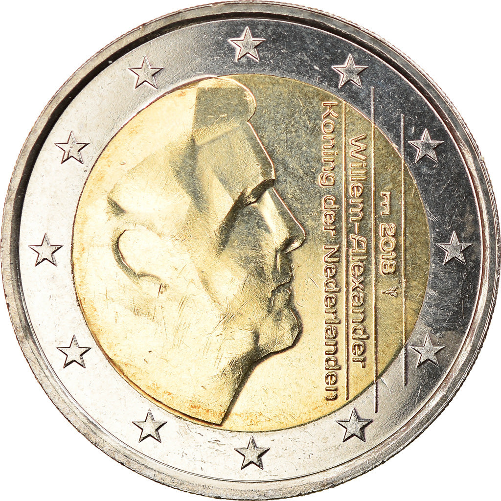 Países Bajos, 2 Euro, 2018, SC, Bimetálico, KM:New