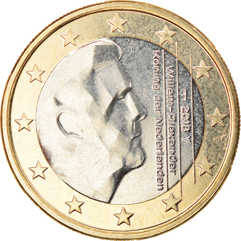 Netherlands, Euro, 2018, MS(63), Bi-Metallic, KM:New