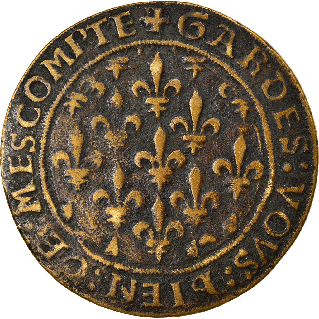 Frankreich, Token, Jeton de Compte du Dauphiné, History, SS, Messing