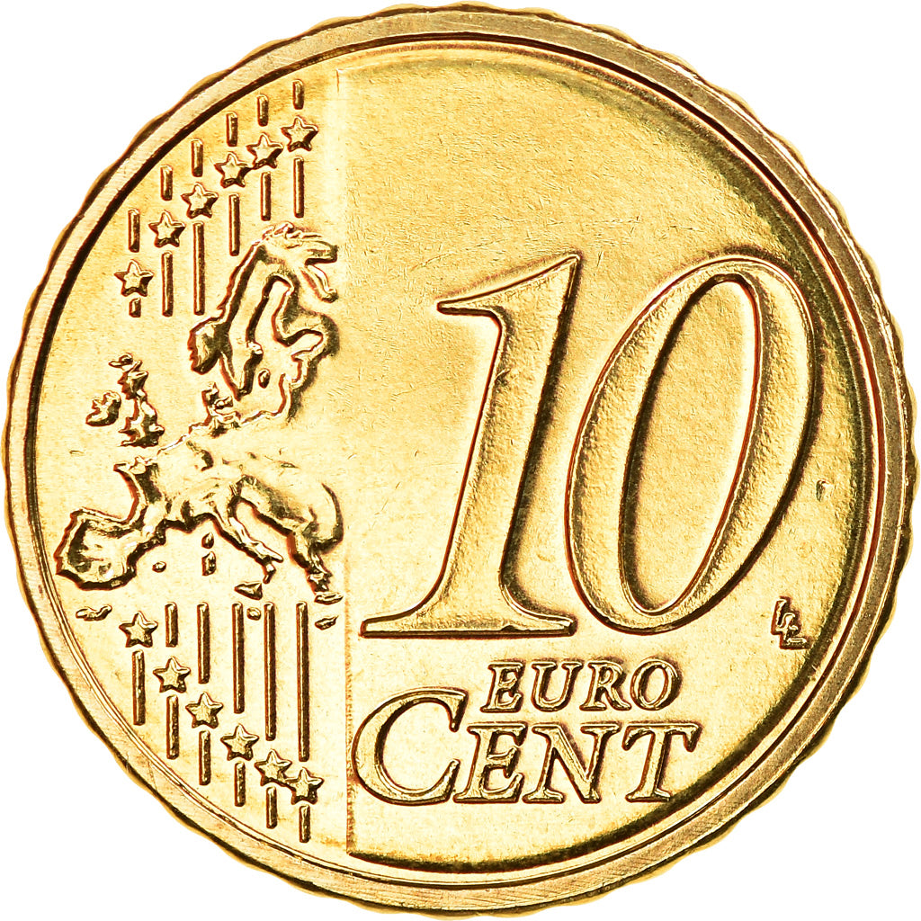 Netherlands, 10 Euro Cent, 2018, MS(63), Brass, KM:New