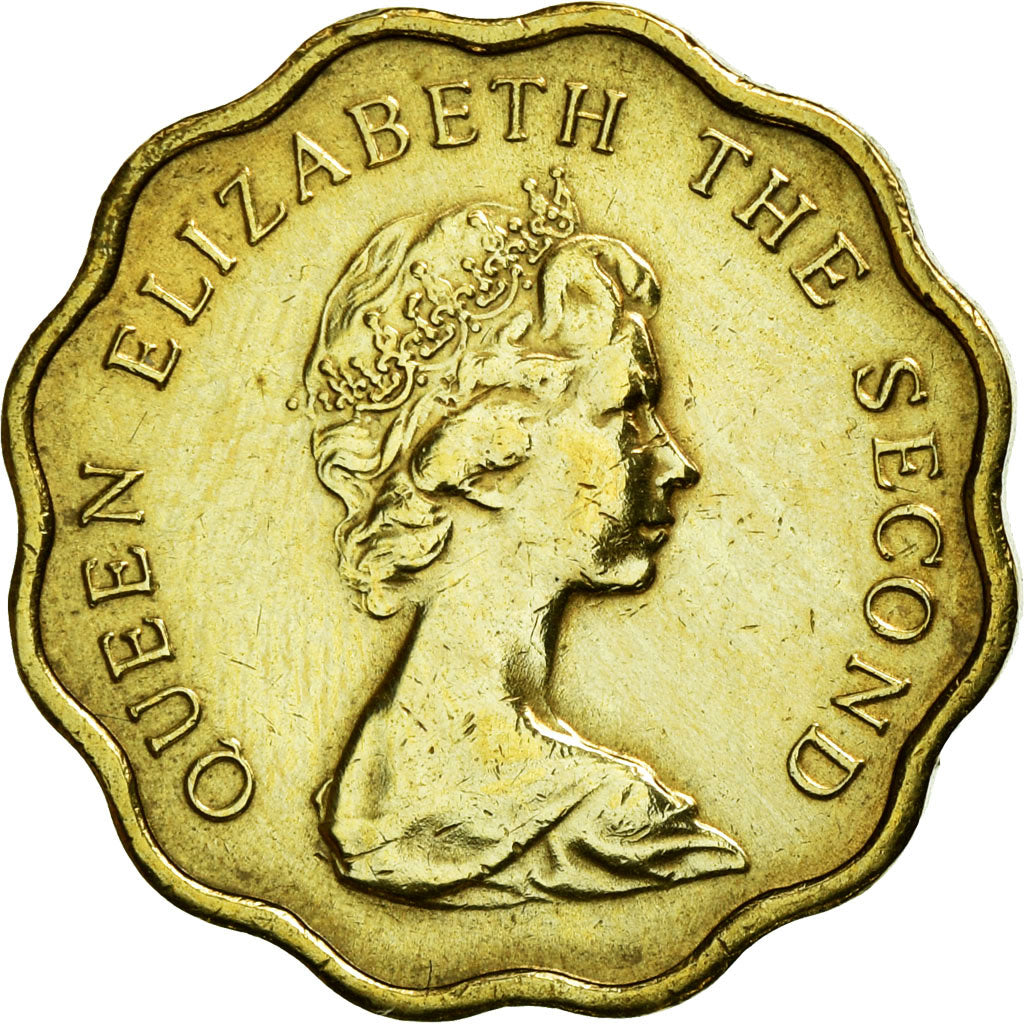 Coin, Hong Kong, Elizabeth II, 20 Cents, 1977, EF(40-45), Nickel-brass, KM:36