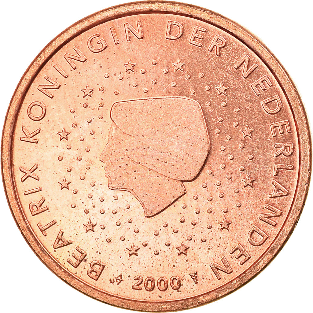 Niederlande, Euro Cent, 2000, Utrecht, BE, UNZ, Copper Plated Steel, KM:234