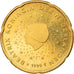 Países Bajos, 20 Euro Cent, 1999, BE, SC, Latón, KM:New