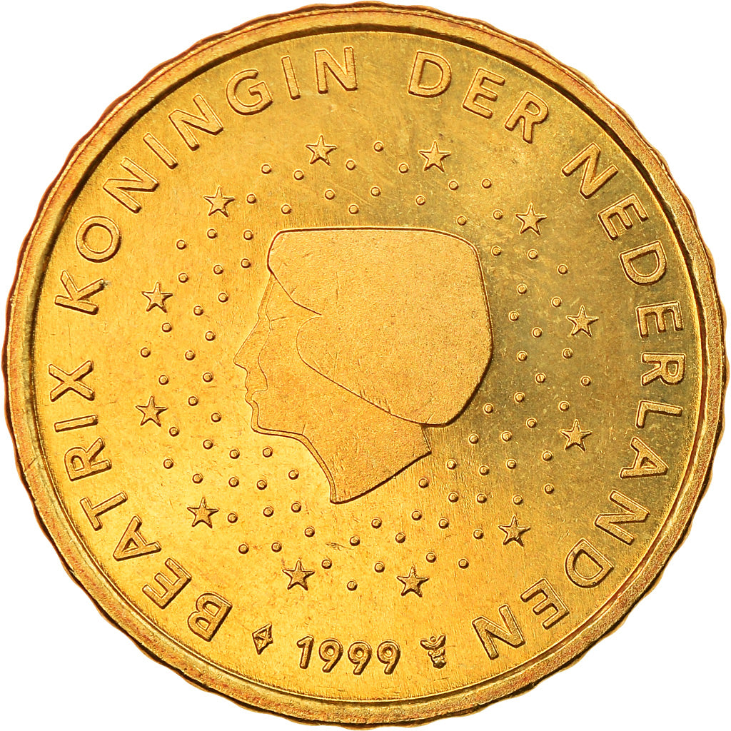 Países Bajos, 10 Euro Cent, 1999, BE, SC, Latón, KM:New