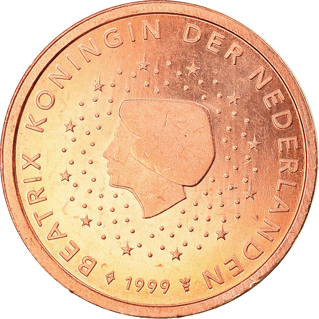 Netherlands, 2 Euro Cent, 1999, BE, MS(63), Copper Plated Steel, KM:New