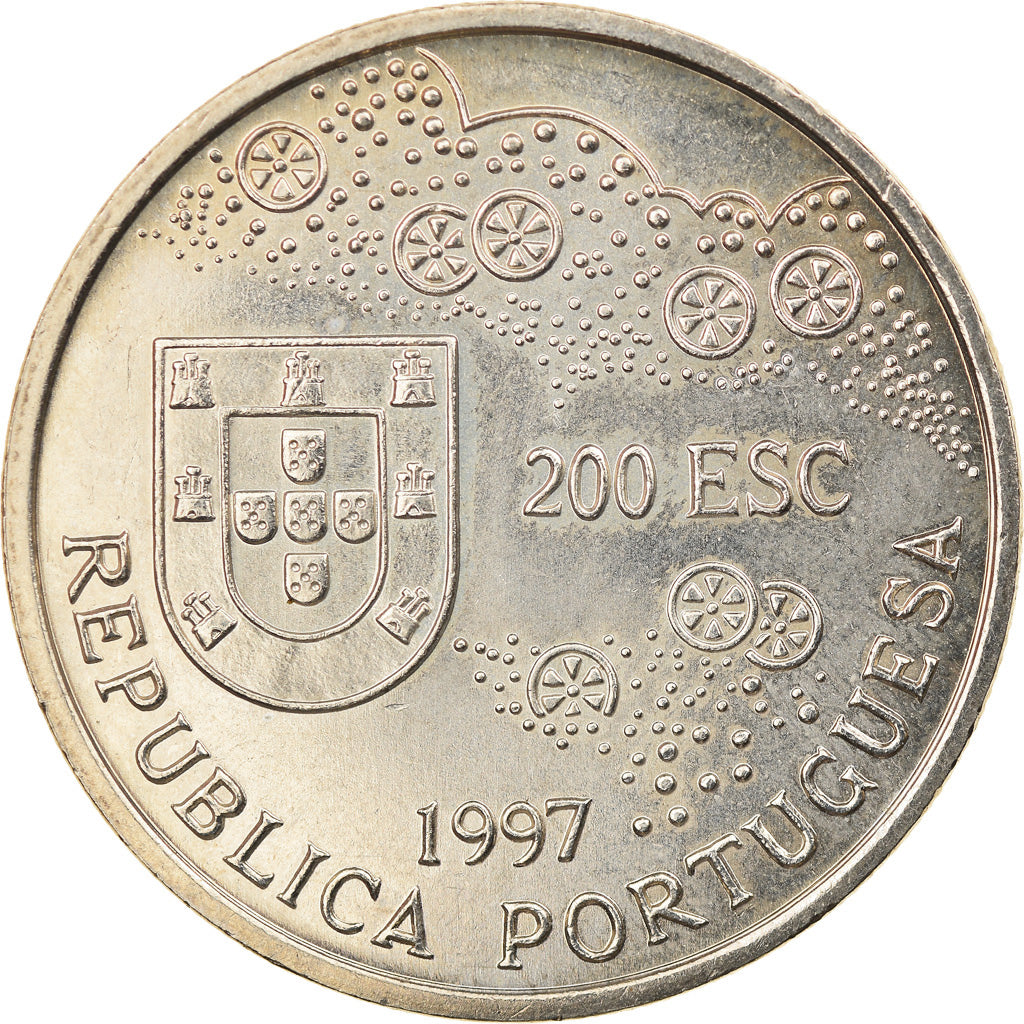 Coin, Portugal, 200 Escudos, 1997, MS(63), Copper-nickel, KM:698