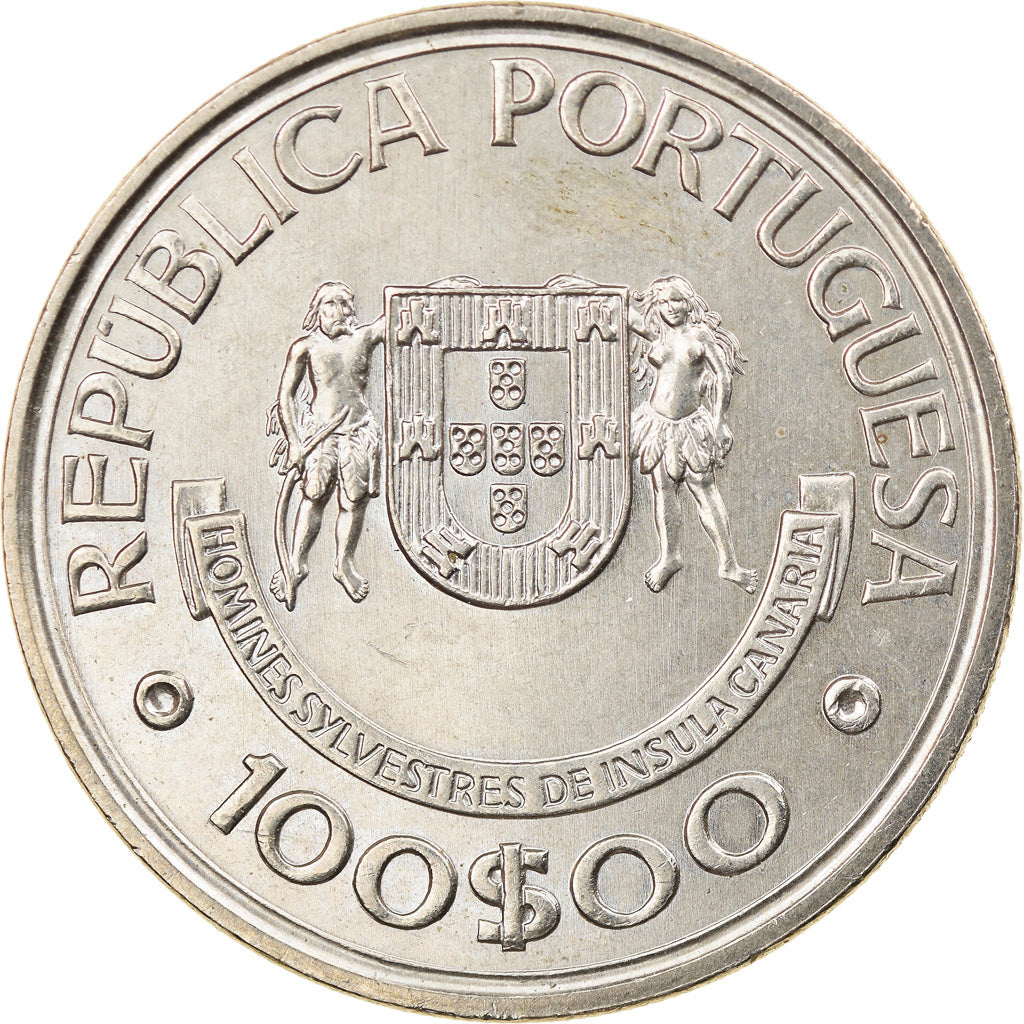 Coin, Portugal, 100 Escudos, 1989, MS(63), Copper-nickel, KM:646