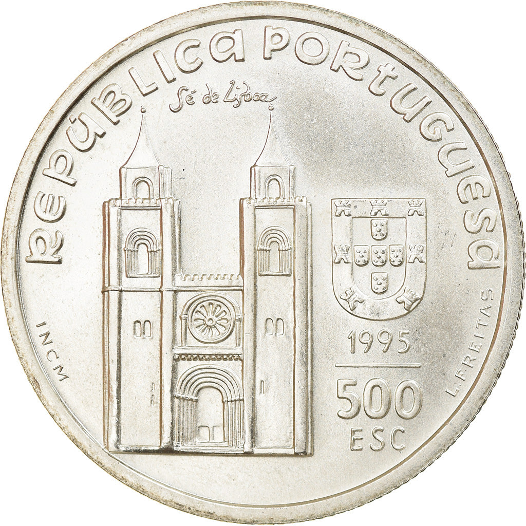 Coin, Portugal, Santo Antonio, 500 Escudos, 1995, MS(60-62), Silver, KM:686
