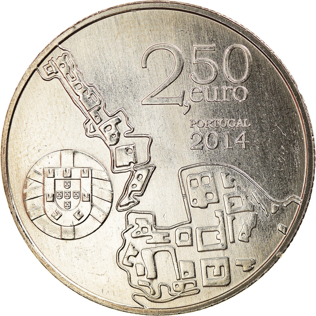 Portugal, 2-1/2 Euro, Universiteit von Coimbra, 2014, SC, Cobre - níquel