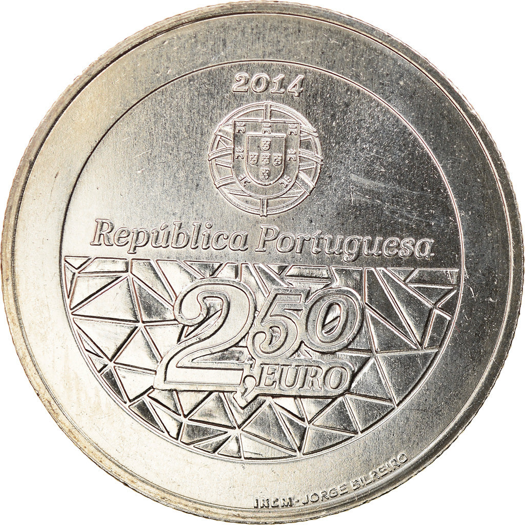Portugal, 2-1/2 Euro, 35 Jahre Gesundheitsservice, 2014, UNC-, Copper-nickel