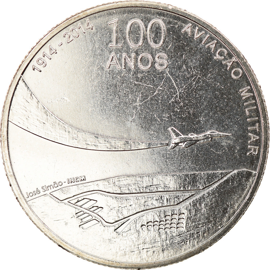 Portugal, 2-1/2 Euro, 100 Ans de l'Aviation Militaire, 2014, MS(63)