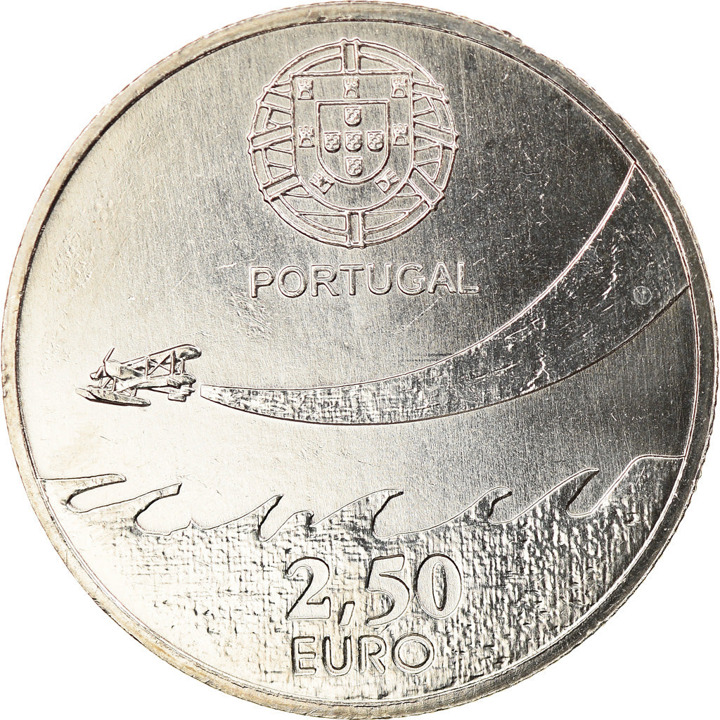 Portugal, 2-1/2 Euro, 100 Ans de l'Aviation Militaire, 2014, MS(63)