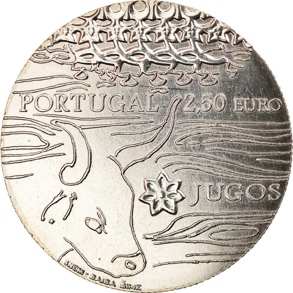 Portugal, 2-1/2 Euro, Yugos, 2014, MS(63), Copper-nickel, KM:New