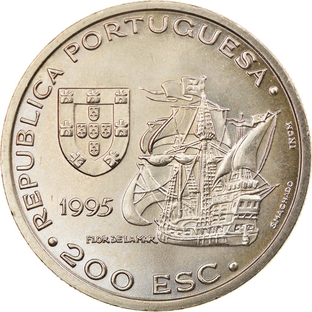 Moneda, Portugal, 200 Escudos, 1995, SC, Cobre - níquel, KM:681