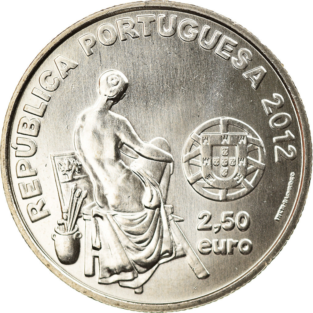 Portugal, 2-1/2 Euro, 2012, MS(63), Cobre-níquel, KM:815