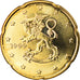 Finnland, 20 Euro Cent, 1999, Vantaa, UNZ, Messing, KM:102
