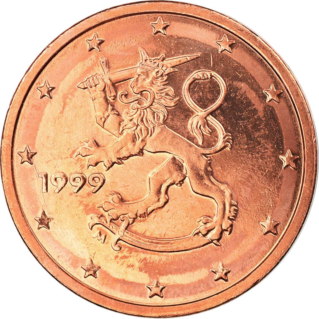 Finland, 2 Euro Cent, 1999, Vantaa, MS(63), Copper Plated Steel, KM:99