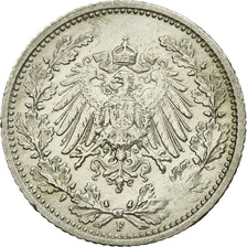 Coin, GERMANY - EMPIRE, 1/2 Mark, 1915, Stuttgart, AU(50-53), Silver, KM:17