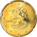 Finlandia, 20 Euro Cent, 2000, Vantaa, SC, Latón, KM:102