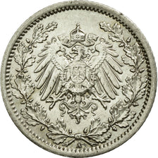 Coin, GERMANY - EMPIRE, 1/2 Mark, 1918, Berlin, AU(50-53), Silver, KM:17