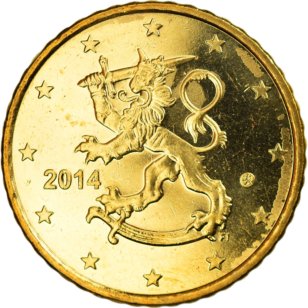 Finland, 50 Euro Cent, 2014, AU(55-58), Brass, KM:New