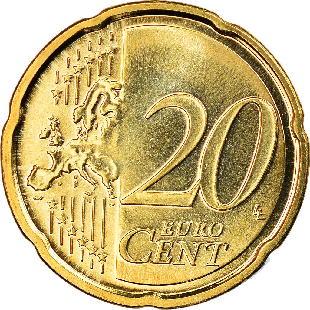 Finland, 20 Euro Cent, 2014, MS(63), Brass, KM:New