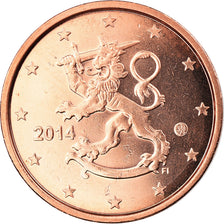 Finland, 2 Euro Cent, 2014, MS(63), Copper Plated Steel, KM:New