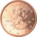 Finlandia, 5 Euro Cent, 2015, MS(63), Miedź platerowana stalą, KM:New