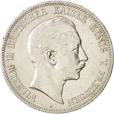 Deutsch Staaten, PRUSSIA, Wilhelm II, 5 Mark, 1907, Berlin, SS+, Silber, KM:523