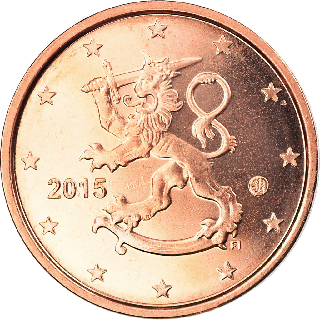 Finlandia, 2 Euro Cent, 2015, SC, Cobre chapado en acero, KM:New