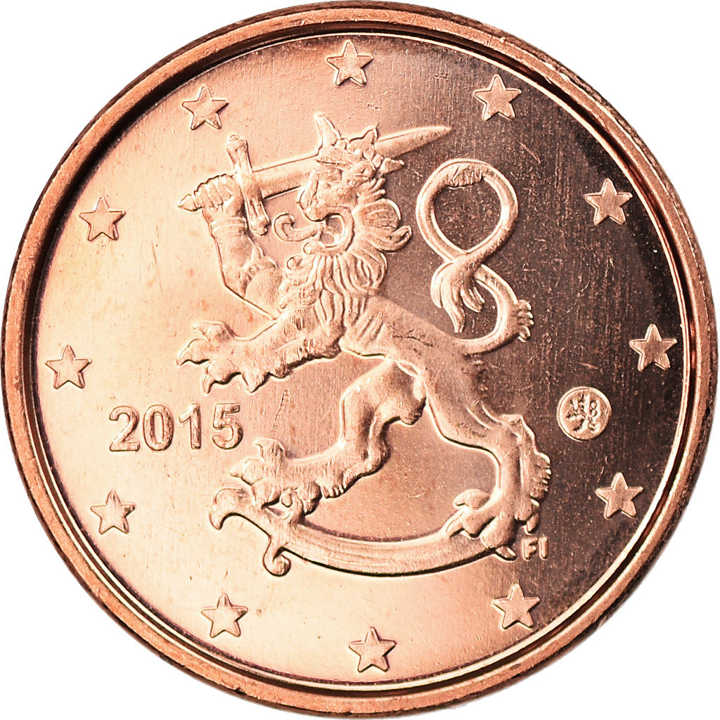 Finlandia, Euro Cent, 2015, SC, Cobre chapado en acero, KM:New