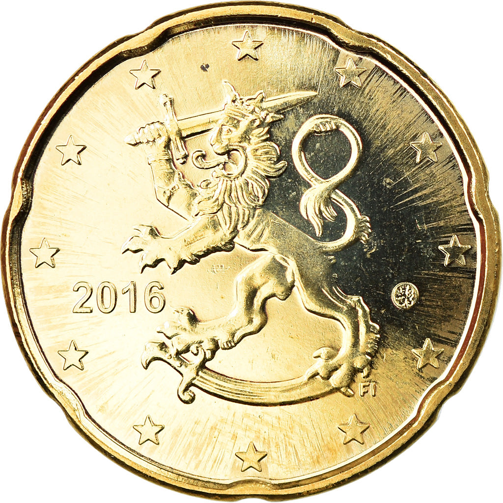 Finlandia, 20 Euro Cent, 2016, SPL, Ottone, KM:New