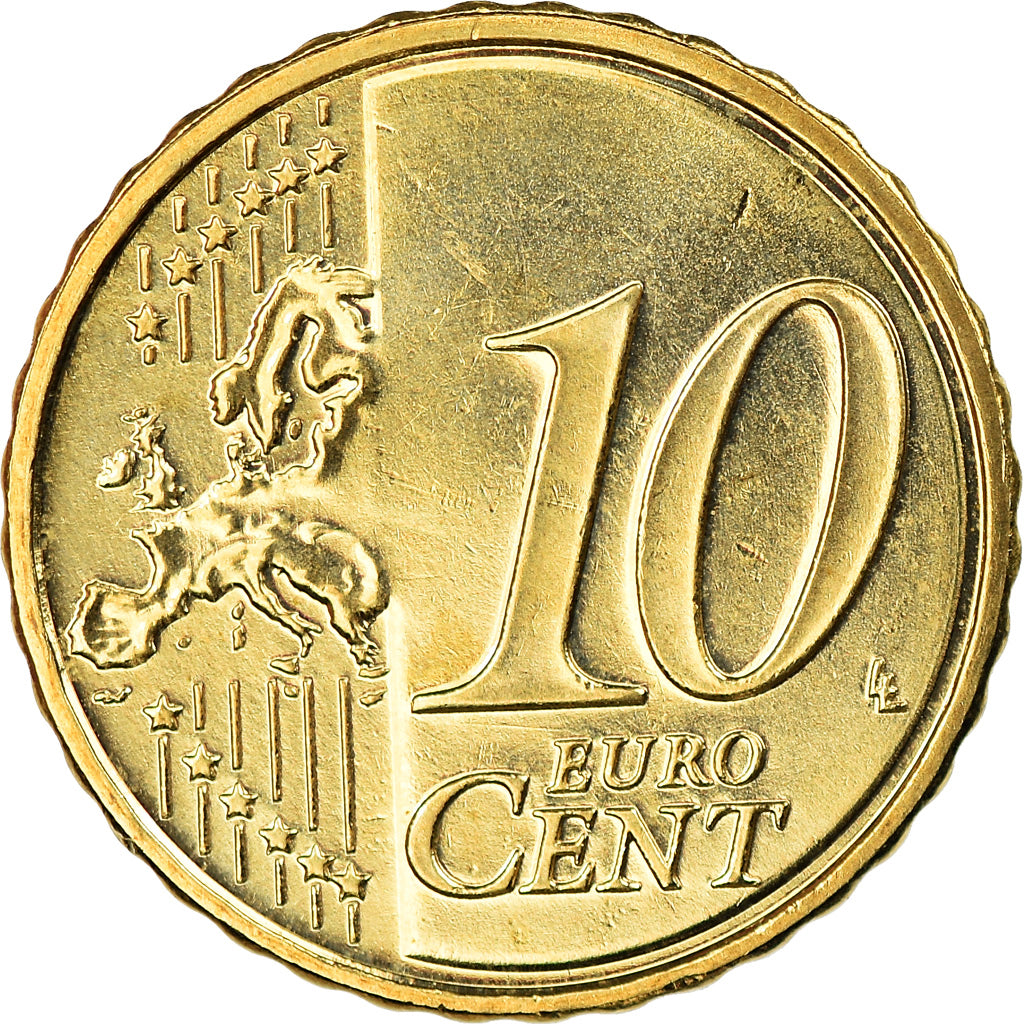 Finlandia, 10 Euro Cent, 2016, MS(63), Mosiądz, KM:New