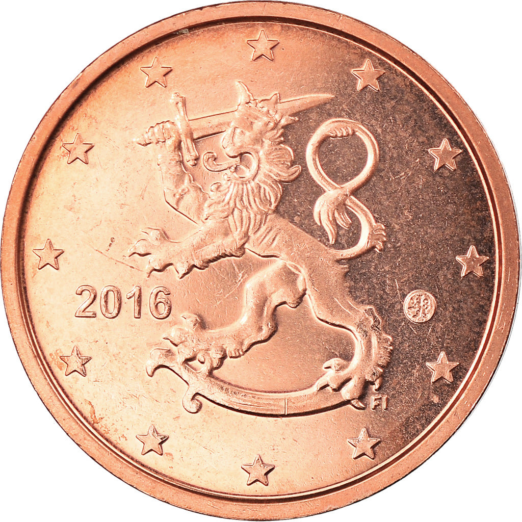 Finland, 2 Euro Cent, 2016, MS(63), Copper Plated Steel, KM:New