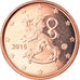 Finlandia, Euro Cent, 2016, SPL, Acciaio placcato rame, KM:New