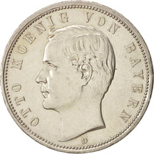 German States, BAVARIA, Otto, 5 Mark, 1913, Munich, AU(50-53), Silver, KM:915