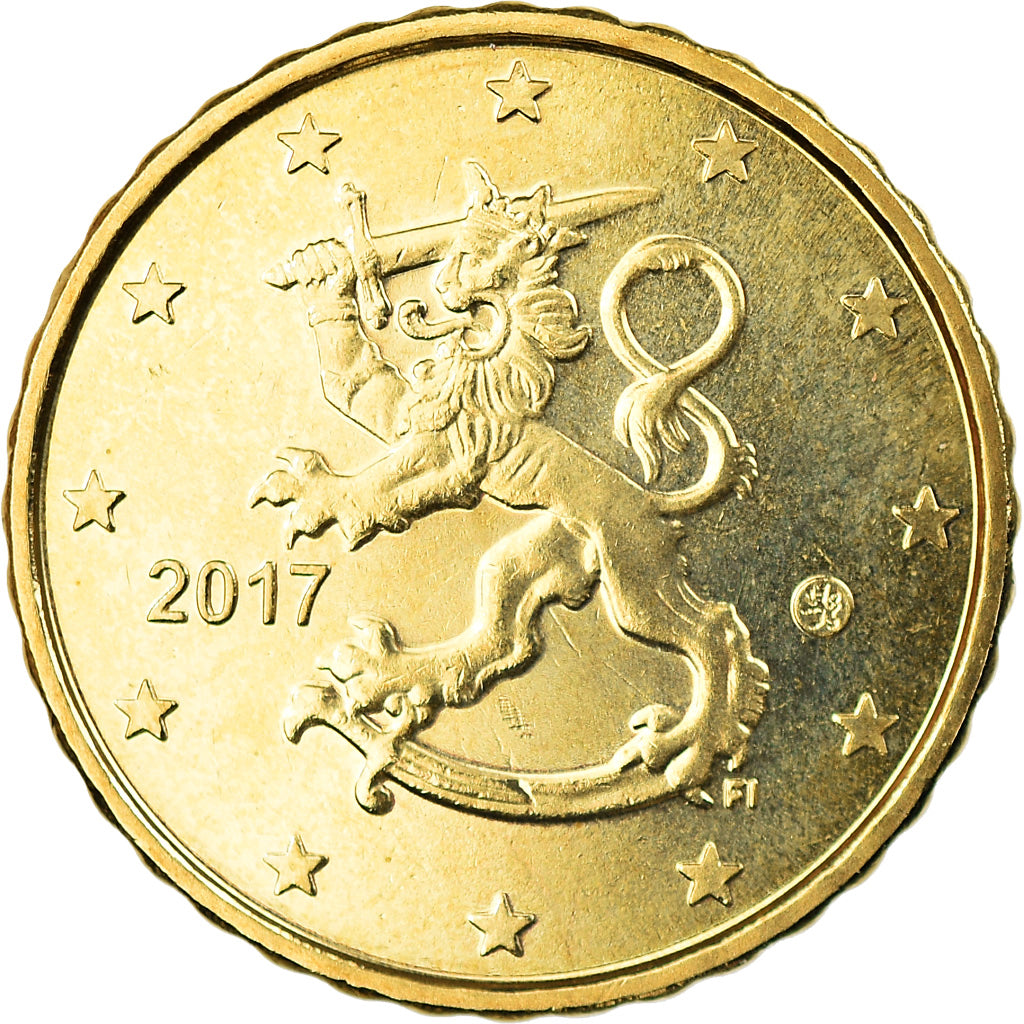 Finlandia, 10 Euro Cent, 2017, SC, Latón, KM:New