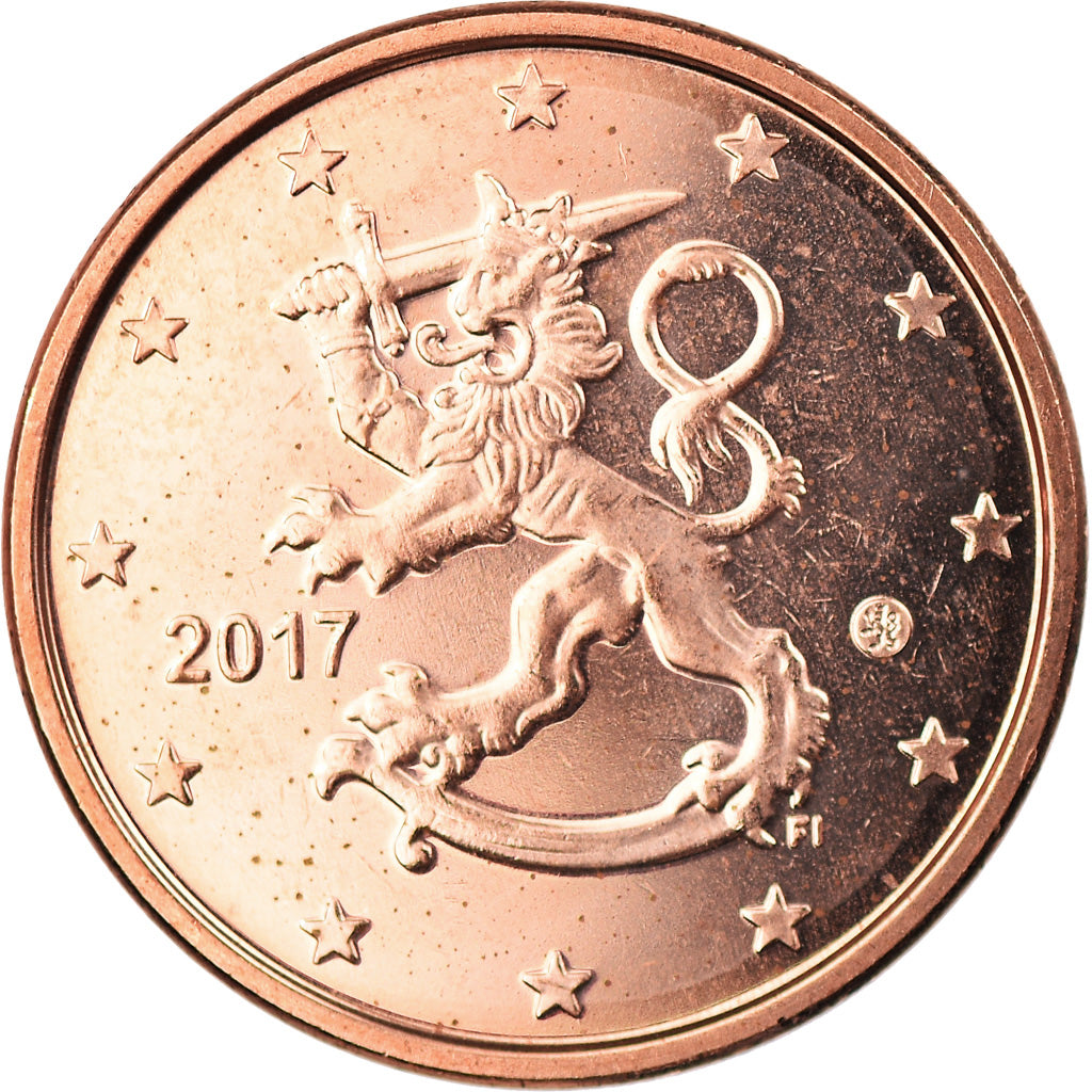 Finlandia, 5 Euro Cent, 2017, SC, Cobre chapado en acero, KM:New