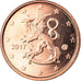Finland, Euro Cent, 2017, AU(55-58), Copper Plated Steel, KM:New
