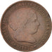 Coin, Spain, Isabel II, 2-1/2 Centimos, 1867, Barcelona, VF(30-35), Copper