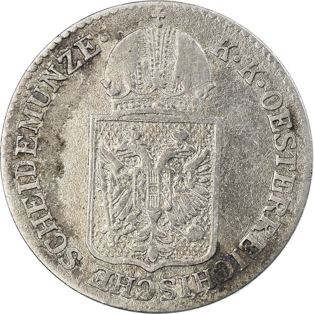Coin, Austria, Franz Joseph I, 6 Kreuzer, 1849, VF(20-25), Silver, KM:2200