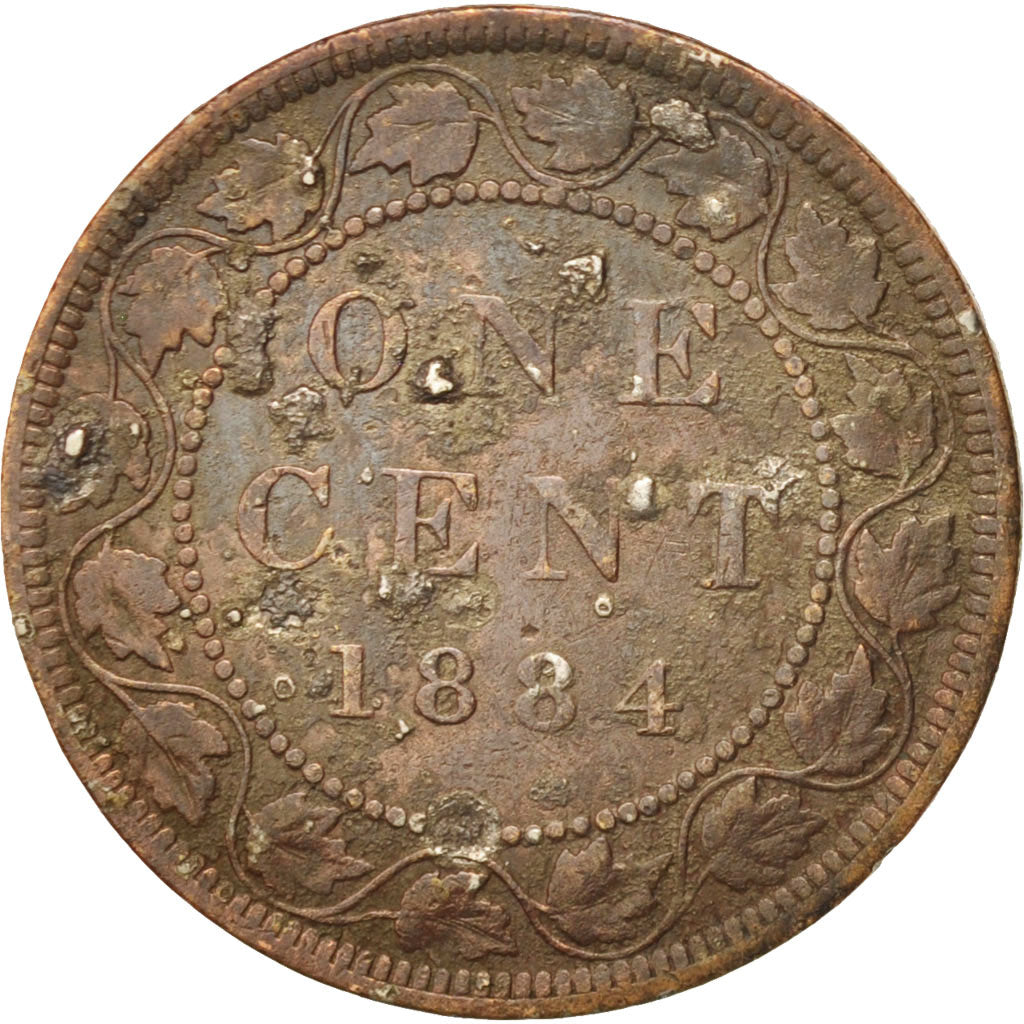 Canada, Victoria, Cent, 1884, Royal Canadian Mint, Ottawa, VF(30-35),Bronze,KM 7