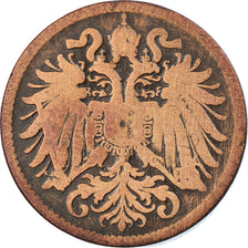 Coin, Austria, Franz Joseph I, 2 Heller, 1897, VF(20-25), Bronze, KM:2801