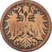 Coin, Austria, Franz Joseph I, 2 Heller, 1897, VF(20-25), Bronze, KM:2801