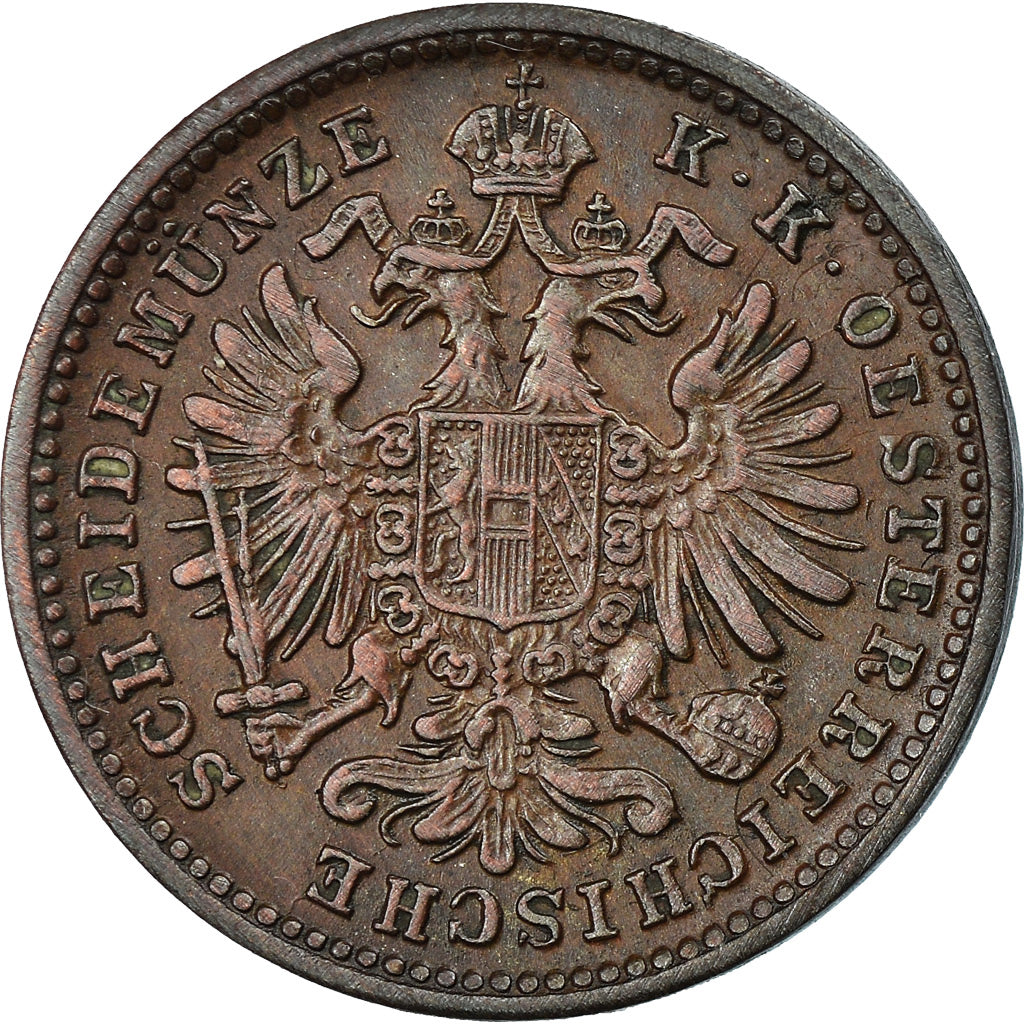 Coin, Austria, Franz Joseph I, Kreuzer, 1885, AU(50-53), Copper, KM:2187