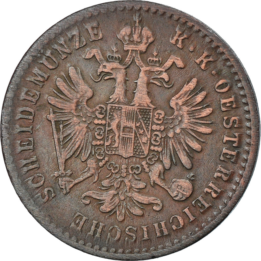 Coin, Austria, Franz Joseph I, Kreuzer, 1881, EF(40-45), Copper, KM:2186