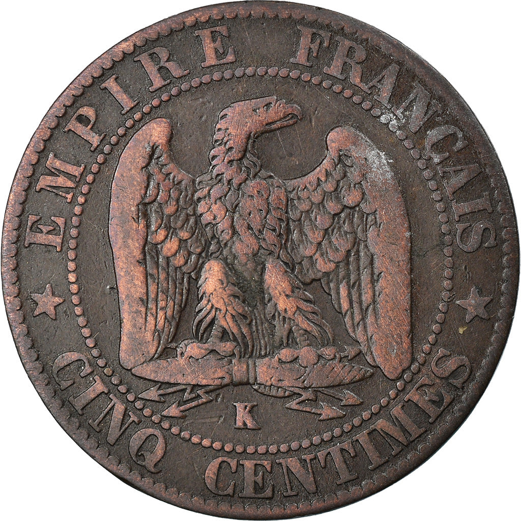 Munten, Frankrijk, Napoleon III, Napoléon III, 5 Centimes, 1854, Bordeaux, FR