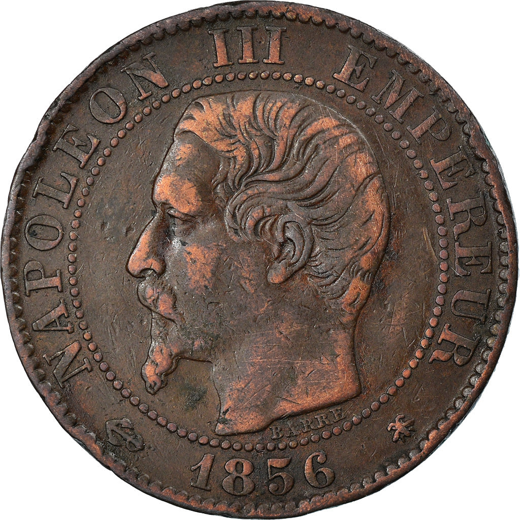 Moneda, Francia, Napoleon III, Napoléon III, 5 Centimes, 1856, Strasbourg, MBC