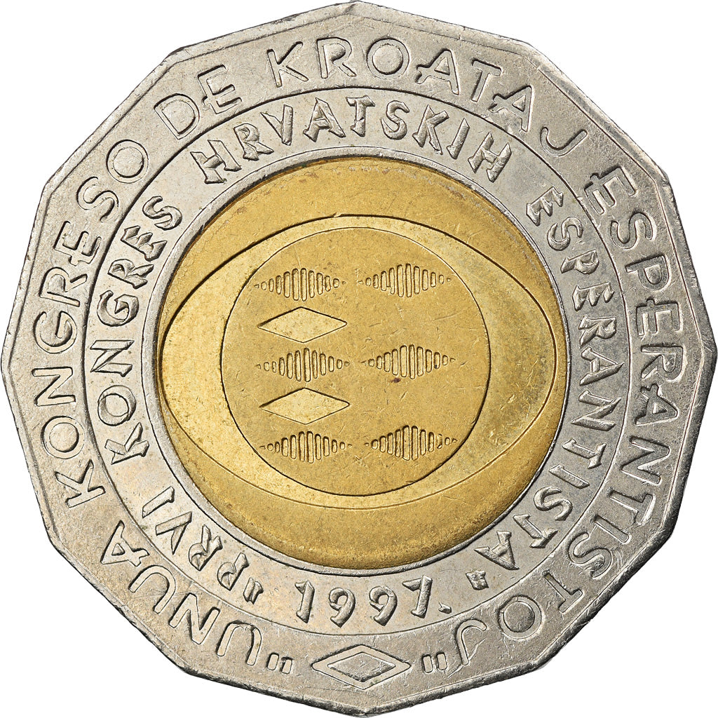 Coin, Croatia, 25 Kuna, 1997, EF(40-45), Bi-Metallic, KM:49